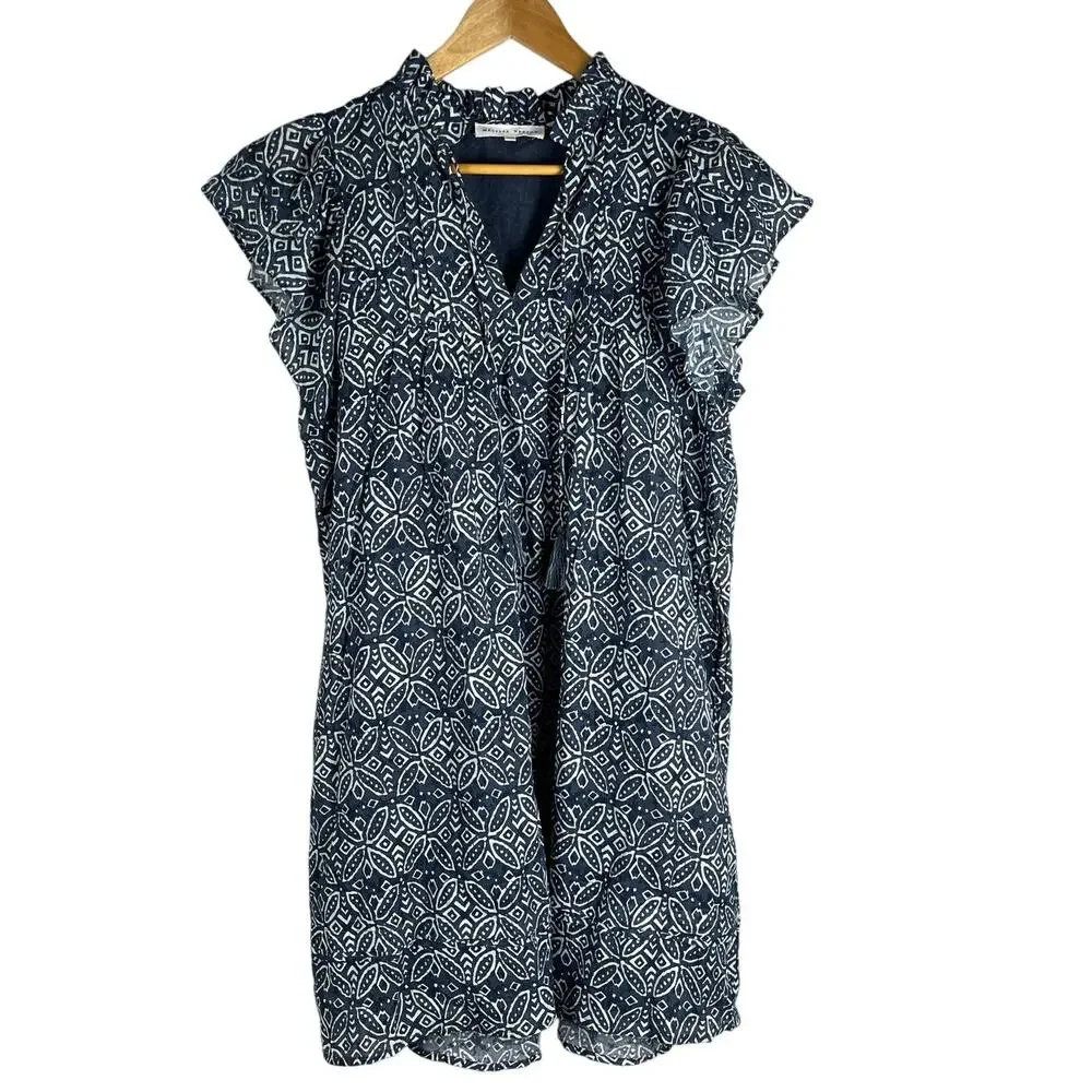 Melissa Nepton Sara Boho Circle Dress Flutter‎ Sleeve Ruffle NeckSize Large - Picture 2 of 10